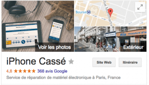 iPhoneCassé.fr 136 Rue Montmartre - Avis Google