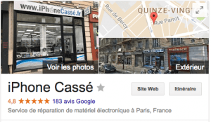 iPhoneCassé.fr - Gare de Lyon - Avis Google