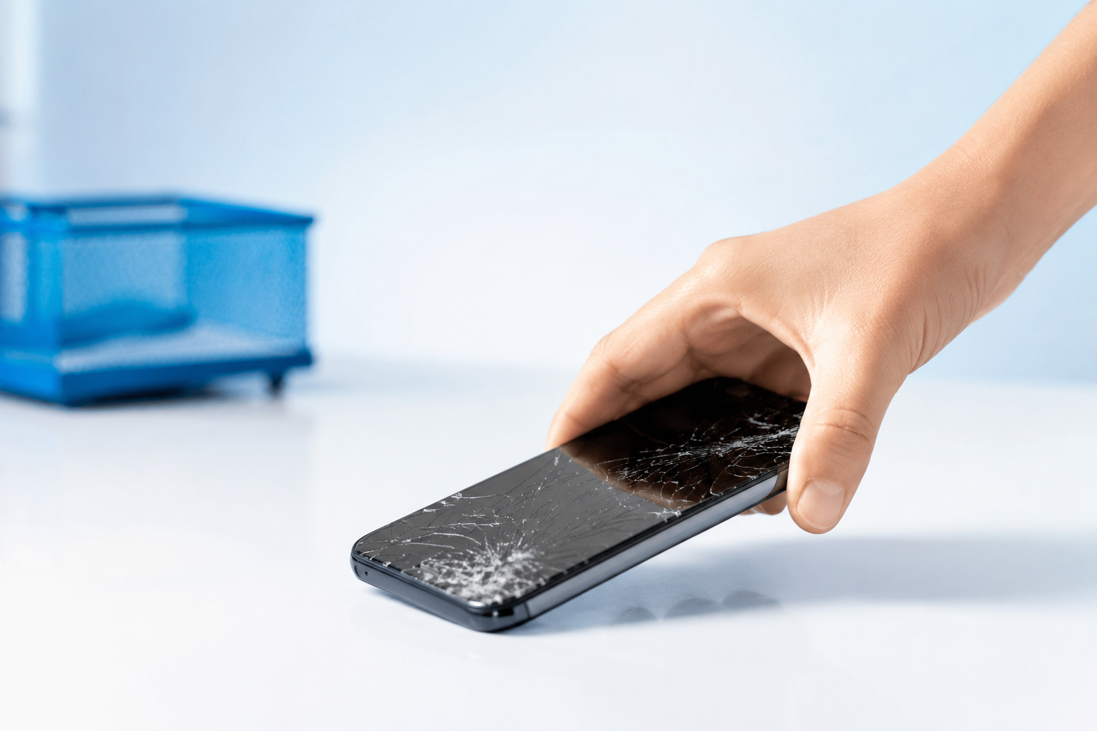 Échange d'un ancien smartphone contre un appareil neuf en boîte